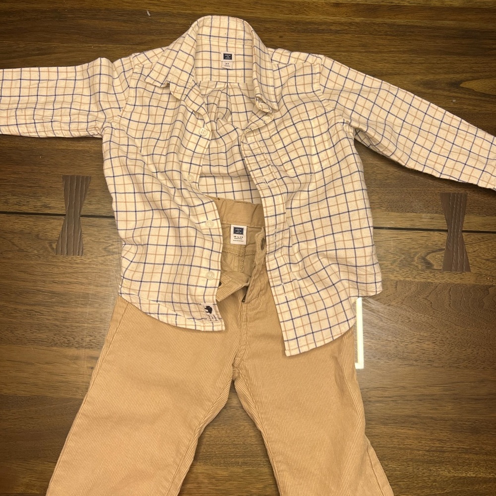 Janie and Jack toddler fall attire. Dress shirt and pants can be sold separately - Picture 7 of 8